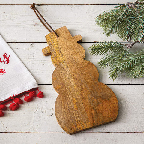 wooden snowman board