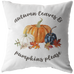 Autumn Leaves and Pumpkins Please Pillow