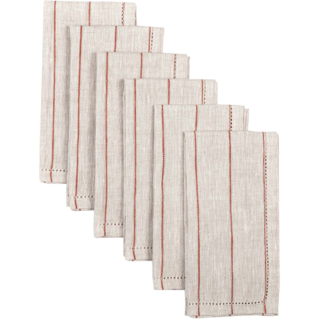 Rosanna Striped Napkins Set of 6, 3 colors available