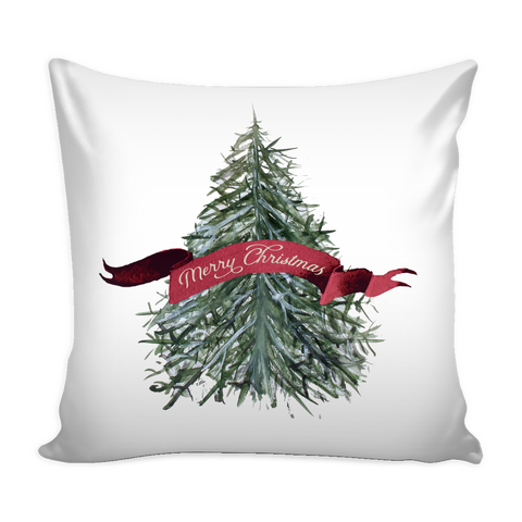 Exclusive Watercolor Christmas Tree Pillow Cover
