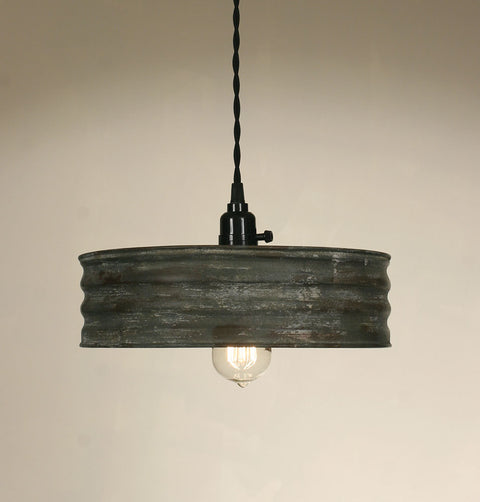 rustic metal farmhouse style pendant lamp