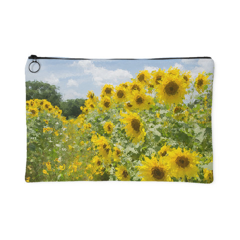 Sunflower Field Zipper Pouch