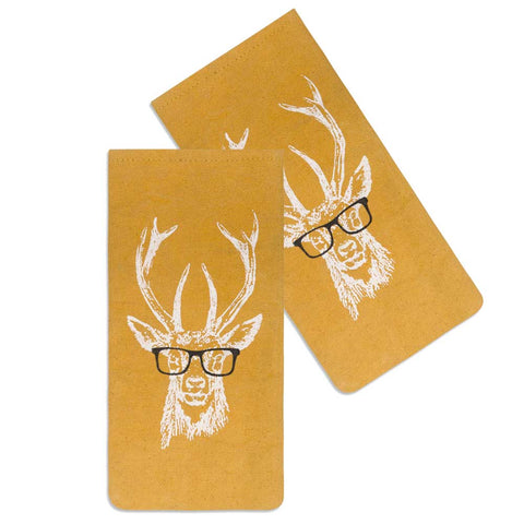 Buck with glasses eyeglass case
