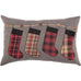 This plaid stocking Christmas pillow is adorable!