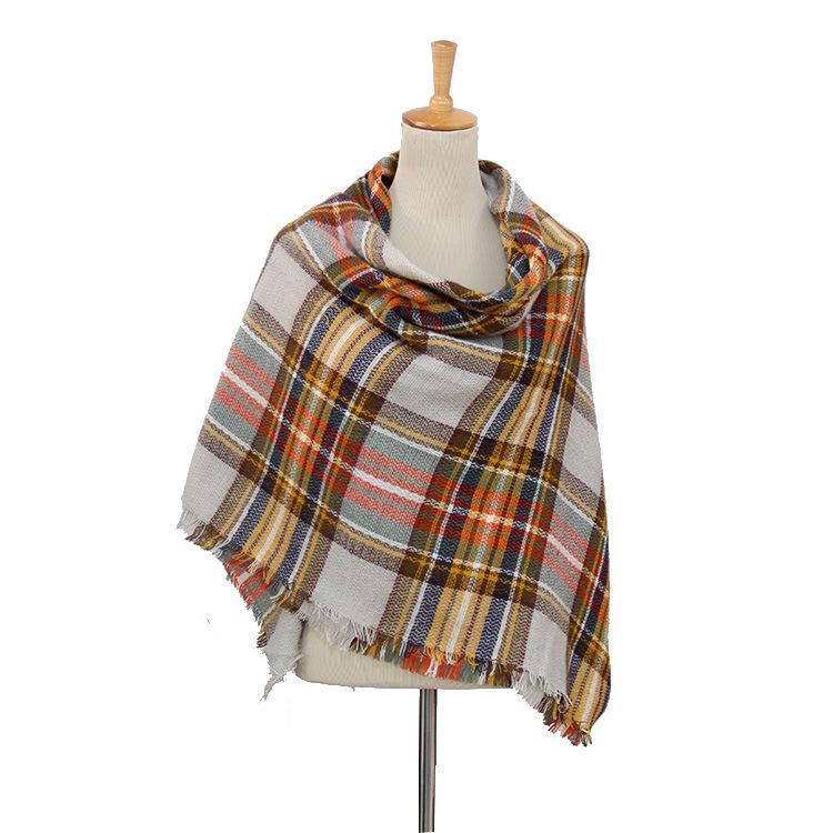 Fall Colors Plaid Blanket Scarf
