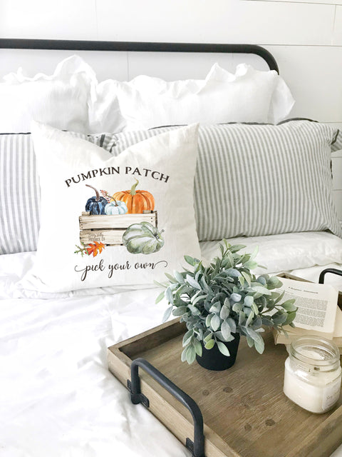 farmhouse pumpkin patch pick your own pillow