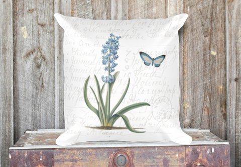 Vintage Hyacinth Pillow Cover