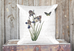 Vintage Iris Botanical Throw Pillow