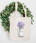 Watercolor Lavender in Pitcher Tote Bag