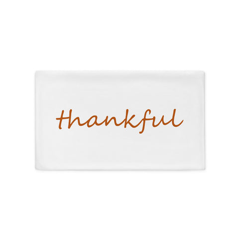 Thankful Zippered Throw Pillow Cover