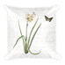 Vintage Narcissus Botanical Pillow