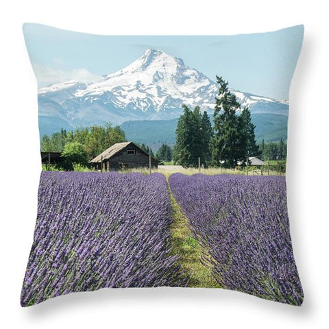 Oregon Lavender Fields - Throw Pillow