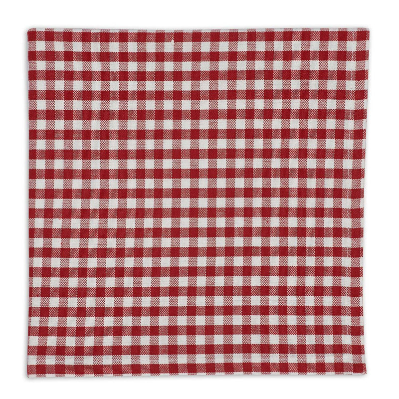 red and white check cloth napkin