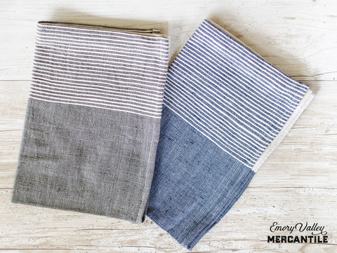 Fair trade ethically crafted cotton striped kitchen towels