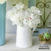 farmhouse cottage style white ceramic pitcher